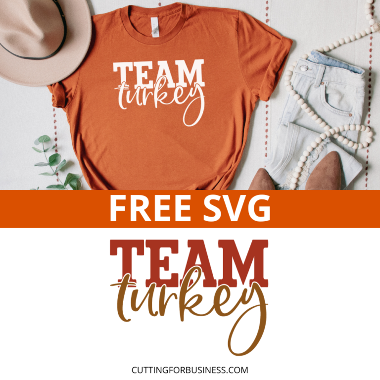Free Team Turkey SVG for Thanksgiving