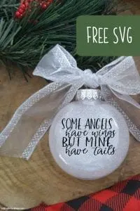 Free 'Some Angels Have Wings but Mine Have Tails' Pet Memorial SVG Cut File for Silhouette Portrait or Cameo and Cricut Explore or Maker - by cuttingforbusiness.com