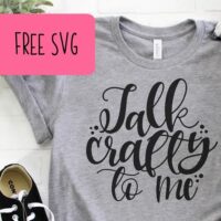 Free Talk Crafty to Me SVG Cut File for Silhouette Portrait or Cameo and Cricut Explore or Maker - by cuttingforbusiness.com
