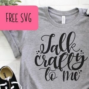 Free Talk Crafty to Me SVG Cut File for Silhouette Portrait or Cameo and Cricut Explore or Maker - by cuttingforbusiness.com
