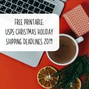 Free Printable: USPS Christmas Holiday Shipping Deadlines 2019 for Etsy Shops and Small Craft Business Owners - by cuttingforbusiness.com