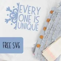 Free 'Every One is Unique' Snowflake Winter SVG Cut File for Silhouette Portrait or Cameo and Cricut Explore or Maker - by cuttingforbusiness.com