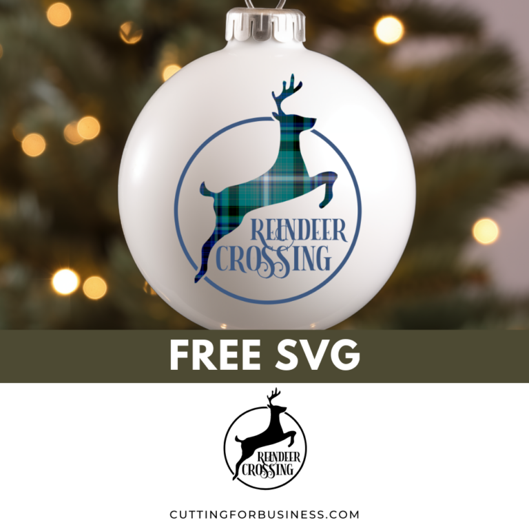 Free Christmas SVG – Reindeer Crossing