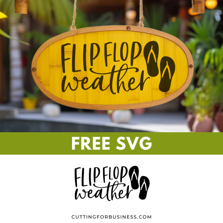 Free Beach SVG – Flip Flop Weather