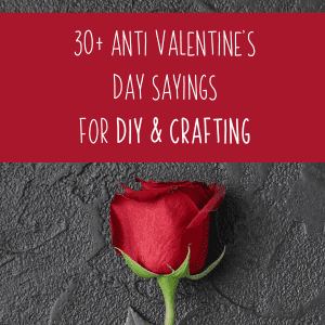 30+ Anti Valentine's Day Sayings for Silhouette Portrait or Cameo and Cricut Explore, Maker, or Joy Crafters - by cuttingforbusiness.com.