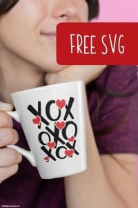Free Valentine's Day XOXO Heart SVG for Silhouette Portrait or Cameo and Cricut Explore or Maker - by cuttingforbusiness.com
