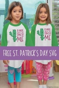 Free 'Dare You to Pinch Me' St. Patrick's Day SVG Cut File for Silhouette Portrait or Cameo and Cricut Explore or Maker - by cuttingforbusiness.com