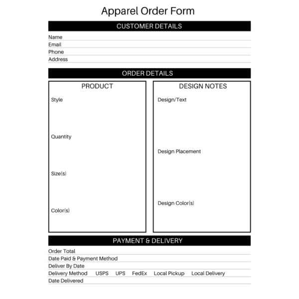 Apparel Order Form - cuttingforbusiness.com