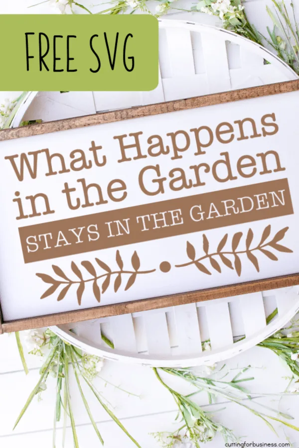 Free garden themed commercial use cut file for Silhouette Portrait or Cameo and Cricut Explore or Maker - by cuttingforbusiness.com.