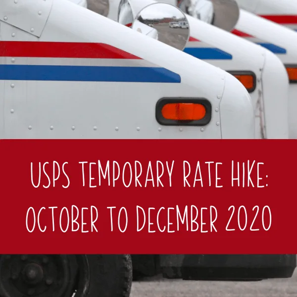 USPS Planned Shipping Rate Increase - October to December 2020 - cuttingforbusiness.com