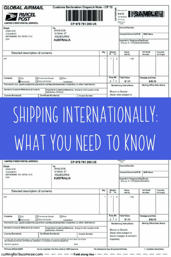 Shipping Internationally: What You Need to Know for Silhouette and Cricut Craft Business Owners - by cuttingforbusiness.com.