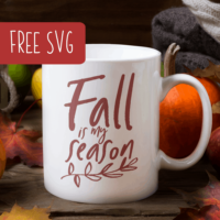 Free Autumn 'Fall is my Season' SVG Cut File for Silhouette or Cricut (Portrait, Cameo, Curio, Mint, Explore, Maker, Joy) - by cuttingforbusiness.com.