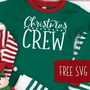 Free SVG 'Christmas Crew' Holiday Cut File for Silhouette or Cricut (Portrait, Cameo, Curio or Explore, Maker, Joy) - by cuttingforbusiness.com.