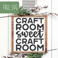 Free SVG 'Craft Room Sweet Craft Room' Crafting Cut File for Silhouette or Cricut (Portrait, Cameo, Curio or Explore, Maker, Joy) - by cuttingforbusiness.com.
