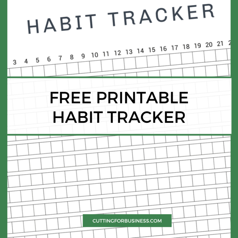 Free Printable Download: Habit Tracker