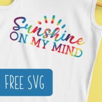 Free SVG Sunshine on My Mind - Silhouette Portrait, Cameo, Curio and Cricut Explore, Maker, Joy - by cuttingforbusiness.com