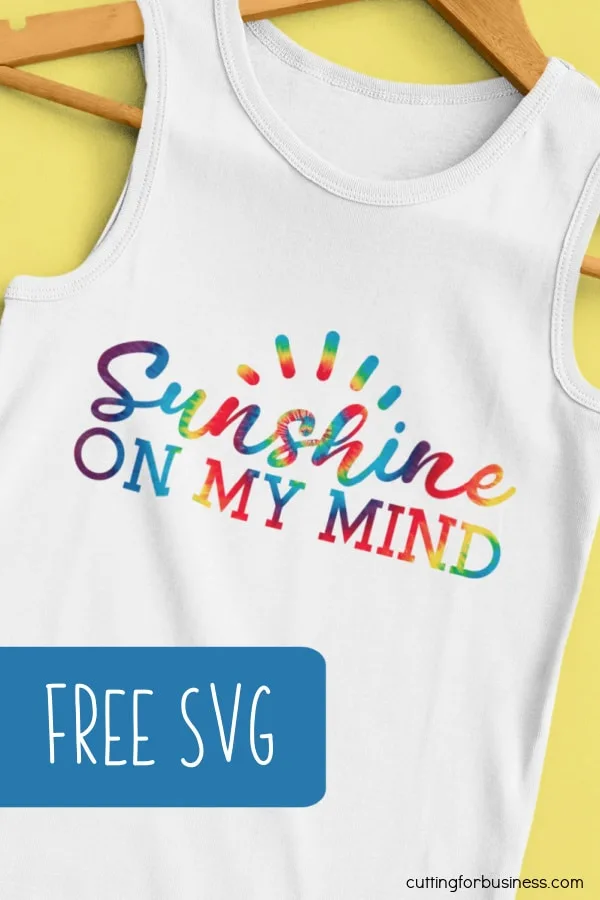 Sunshine on My Mind - Free SVG Cut File for Silhouette or Cricut - Portrait, Cameo, Curio, Mint, Joy, Maker, Explore - by cuttingforbusiness.com.