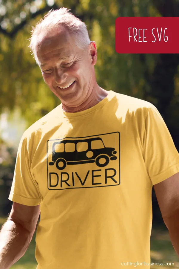 Free Back to School Bus Driver SVG Cut File for Silhouette or Cricut - (Portrait, Cameo, Curio, Mint, Explore, Maker, Joy) by cuttingforbusiness.com