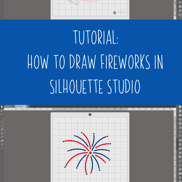 How to Draw Fireworks - How to Design SVGs Course - cuttingforbusiness.com - Patriotic - July 4