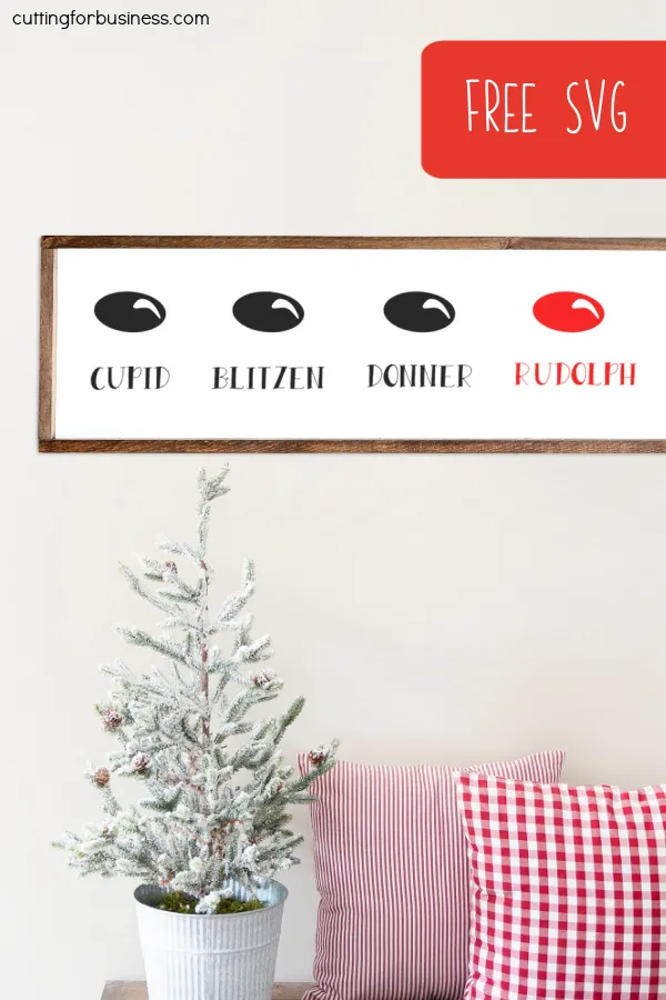 Free SVG - Reindeer Noses Christmas SVG - Rudolph - Cut File - Silhouette or Cricut - Portrait, Cameo, Curio, Explore, Maker, Joy - by cuttingforbusiness.com.