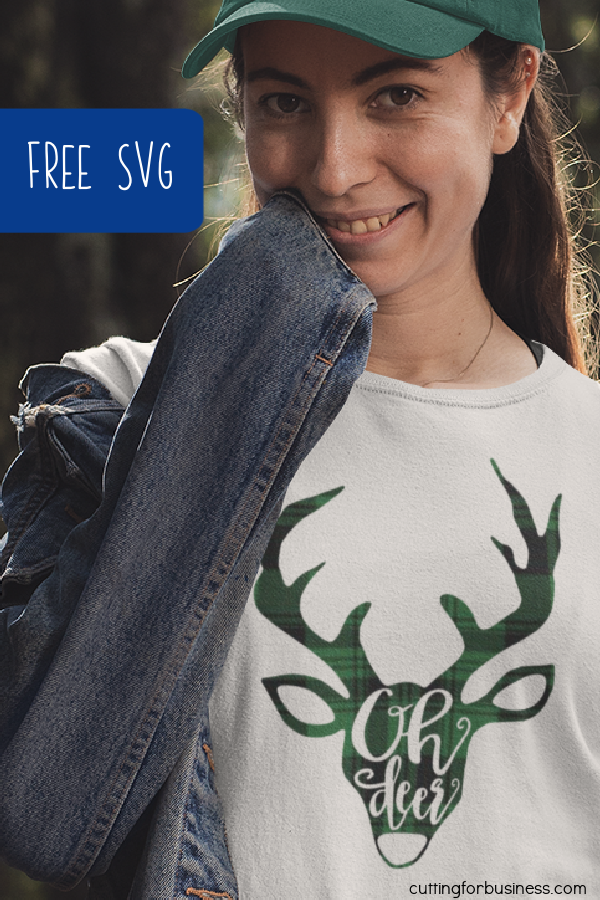 Free SVG 'Oh Deer' Cut File for Silhouette or Cricut - Fall - Winter - Portrait, Cameo, Mint, Curio, Explore, Maker, Joy - by cuttingforbusiness.com.
