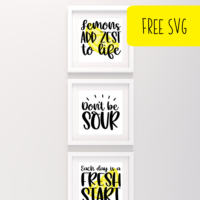Free SVG 'Lemon' Set - Lemons Add Zest to Life - Don't be Sour - Each Day is a Fresh Start - Squeeze the Day - Silhouette & Cricut - Portrait, Cameo, Curio, Mint, Explore, Maker, Joy - by cuttingforbusiness.com.