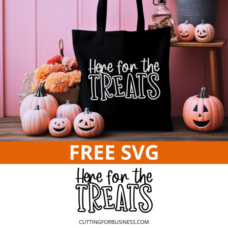 Free Here for the Treats SVG for Halloween