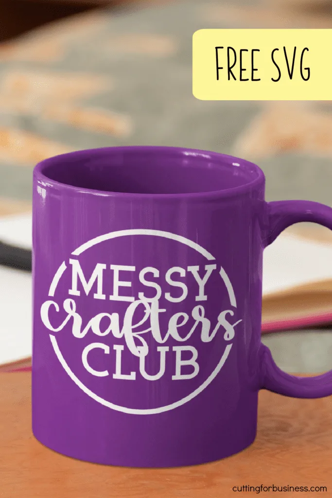 Free Messy Crafters Club SVG Cut File for Silhouette or Cricut - Including Portrait, Cameo, Curio, Mint, Explore, Maker, and Joy - by cuttingforbusiness.com