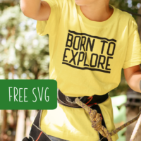 Free Born to Explore SVG Outdoor Adventure SVG for Silhouette or Cricut, including Portrait, Cameo, Curio, Mint, Explore, Maker, and Joy - by cuttingforbusiness.com.