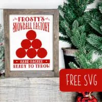 Free Frosty's Snowball Factory SVG - Silhouette and Cricut - by cuttingforbusiness.com.