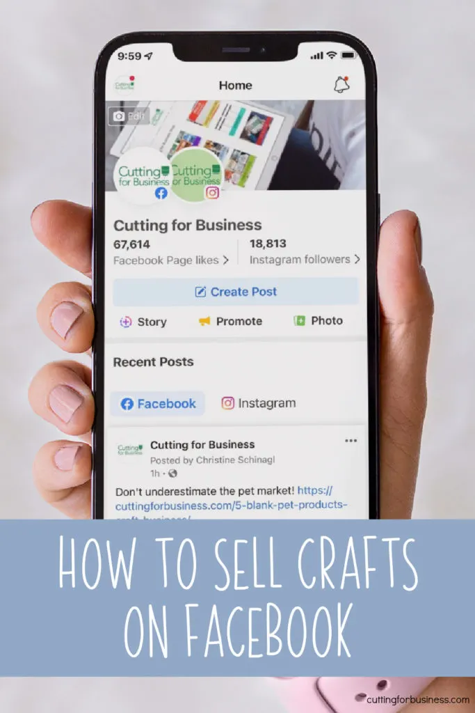 How to Sell Crafts on Facebook - by cuttingforbusiness.com