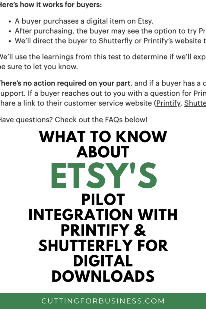 Information about Etsy's Test Pilot Program with Printify for Digital Products - cuttingforbusiness.com.