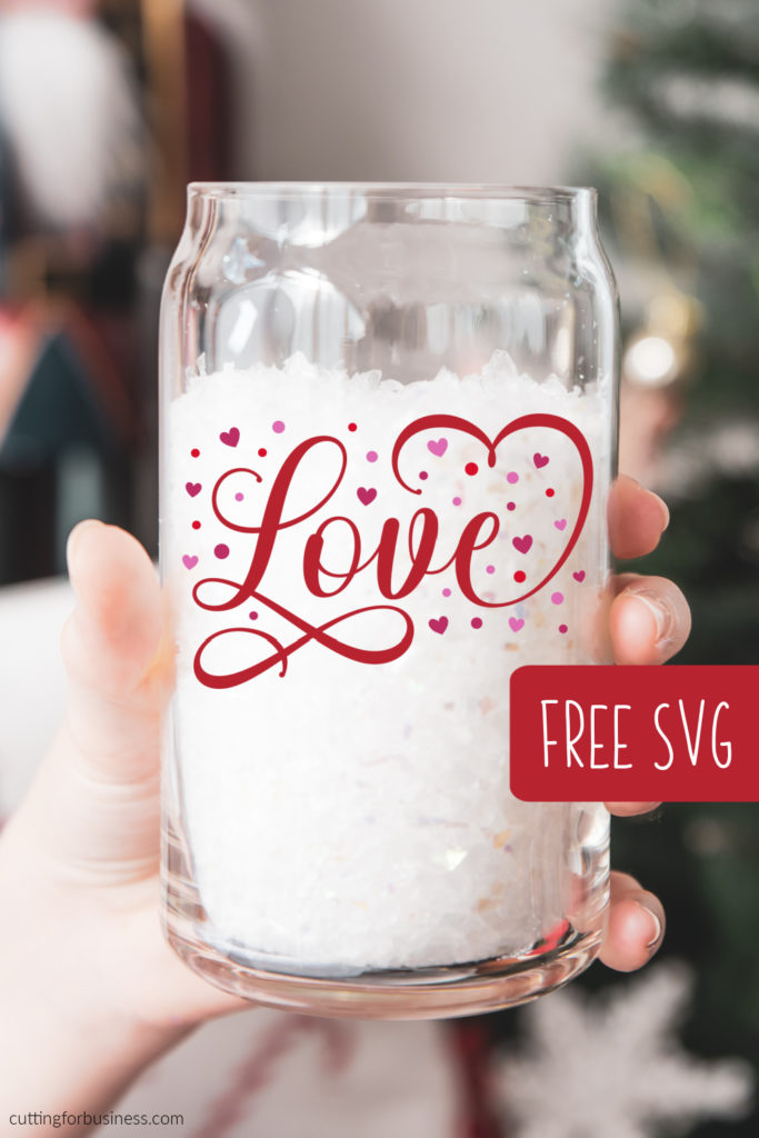 Free Valentine's Day SVG cut file for Silhouette, Cricut, Juliet, and Glowforge - cuttingforbusiness.com.