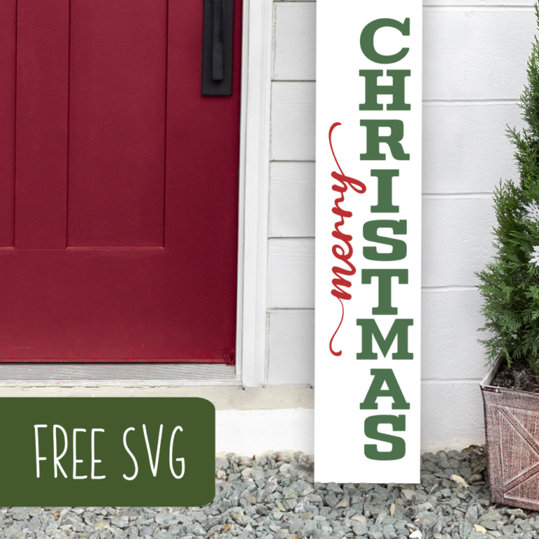 Free Merry Christmas Porch Sign SVG Cut File
