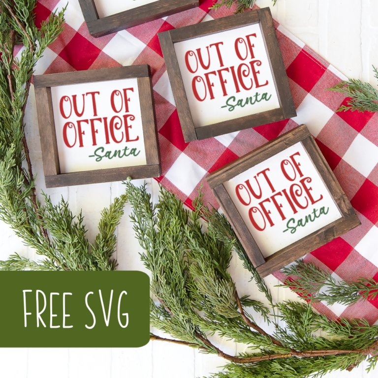 Free Out of Office Santa SVG Christmas Cut File