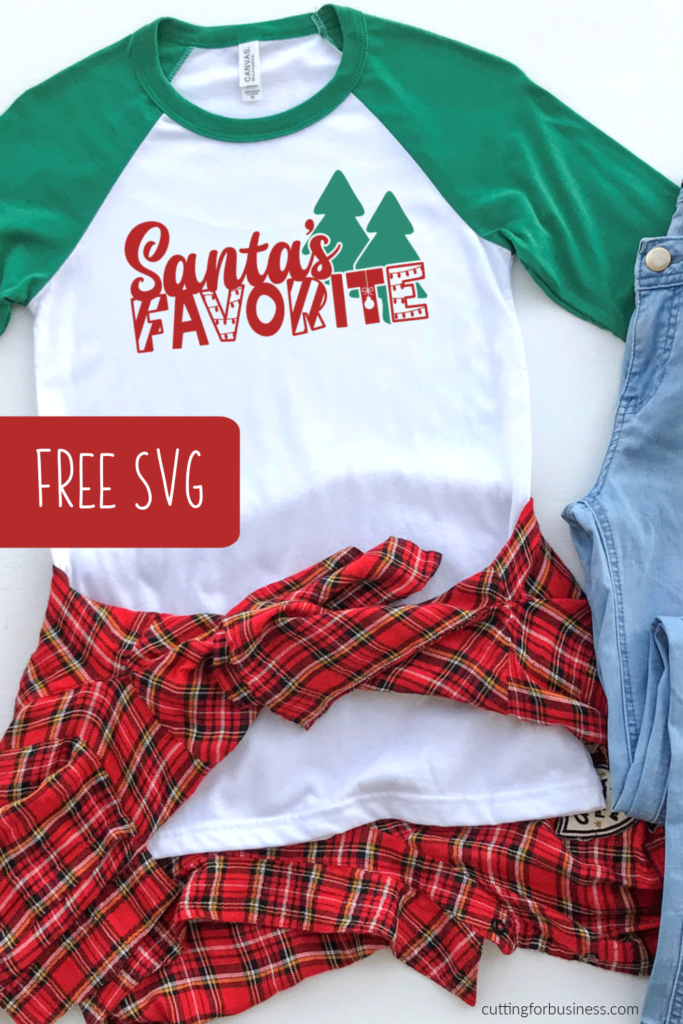 Free Santa's Favorite SVG Cut File for Silhouette, Cricut, or Siser's Juliet - cuttingforbusiness.com.