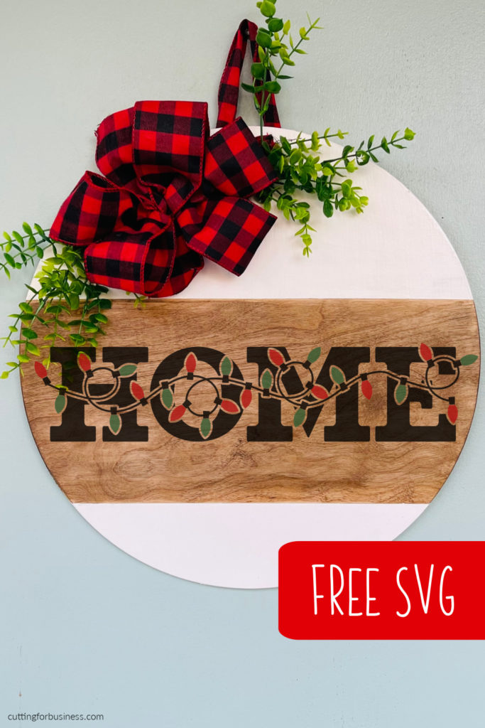Free Home Christmas Lights SVG - Farmhouse style - cuttingforbusiness.com.