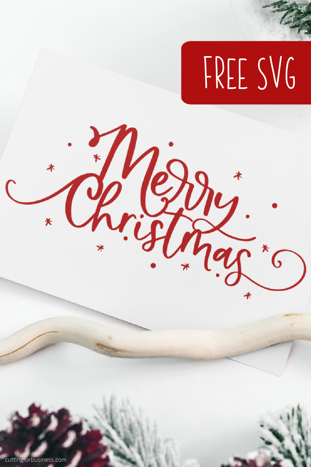 Free Merry Christmas SVG Cut File - Cutting for Business