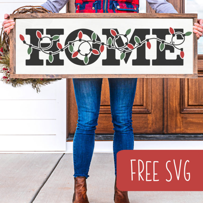 Free Home Christmas Lights SVG Cut File