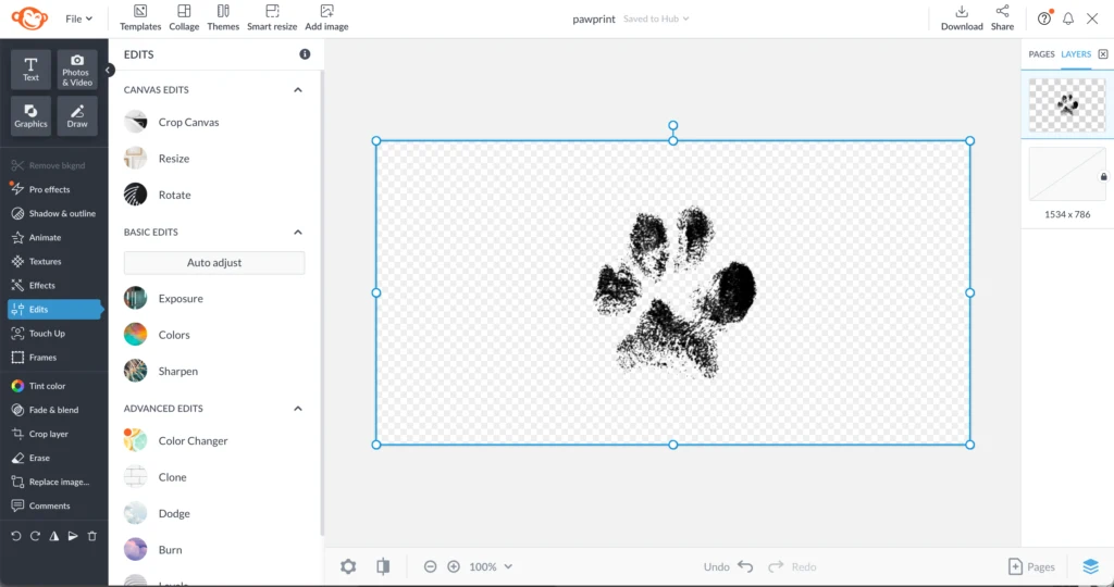 xTool M1 Tutorial: Engraved Pet Paw Print Jewelry - Editing paw print - cuttingforbusiness.com