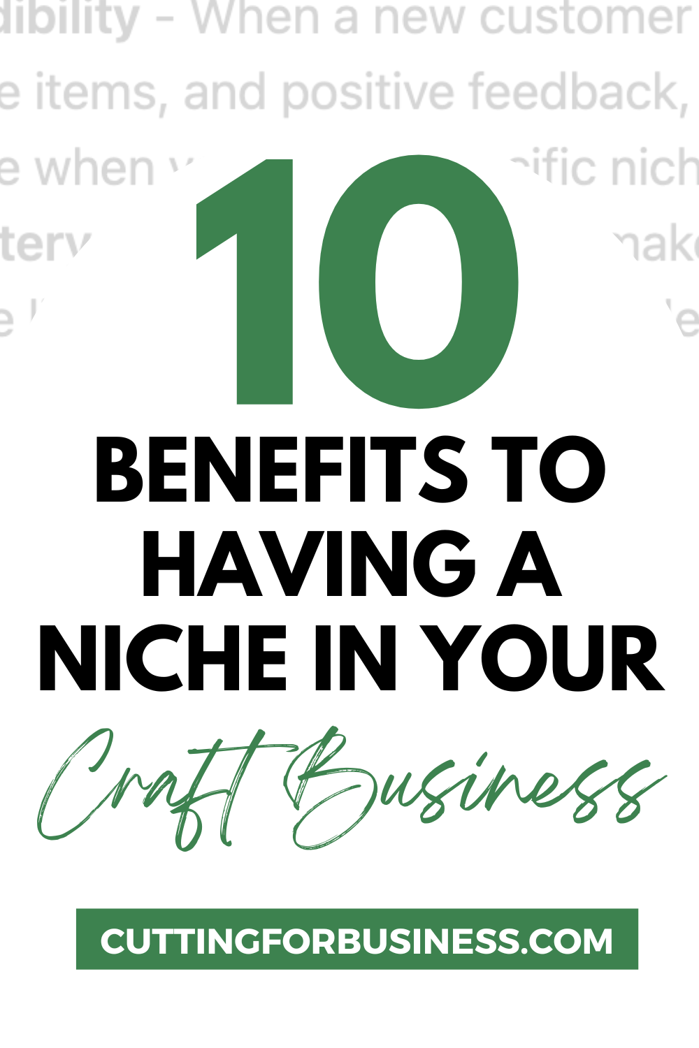 10 Benefits of Having a Niche in Your Craft Business - cuttingforbusiness.com.