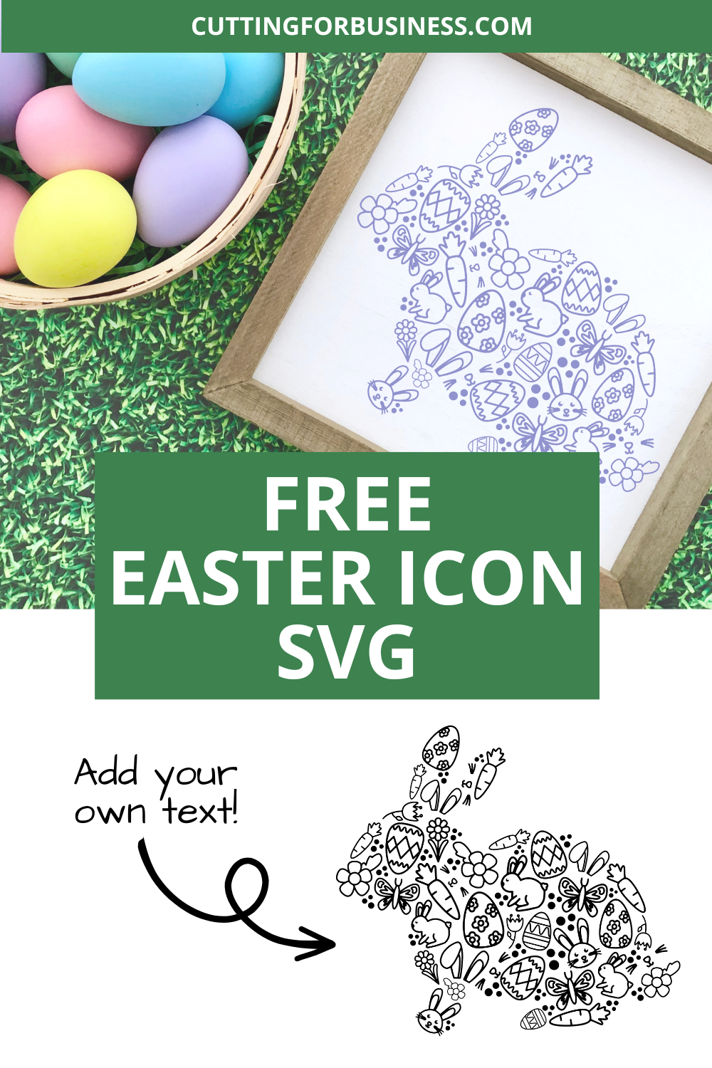 Free Easter SVG Cut File - Bunny Icons - cuttingforbusiness.com