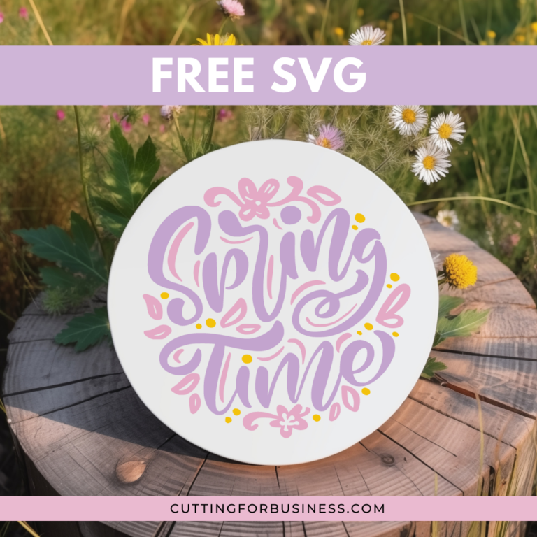 Free Handlettered Spring Time SVG