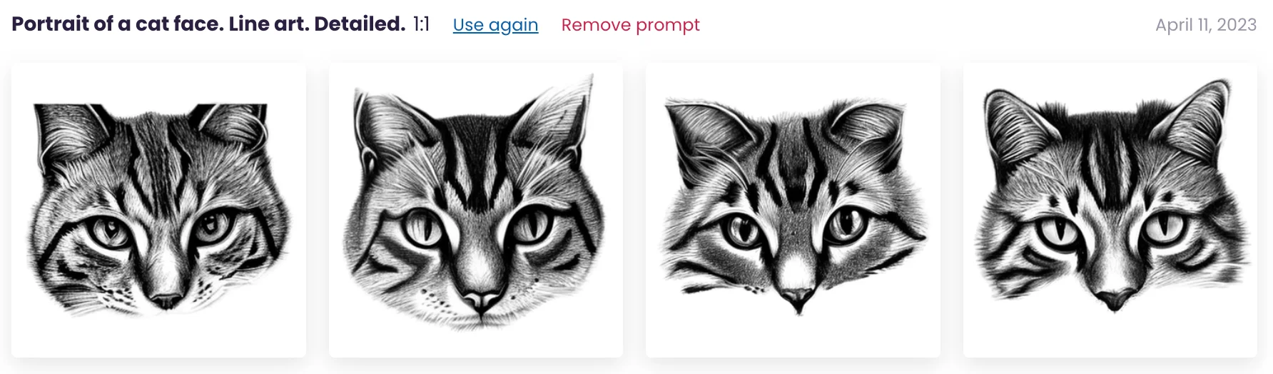 Screenshot of CF Spark Sketch - cat portrait - cuttingforbusiness.com.