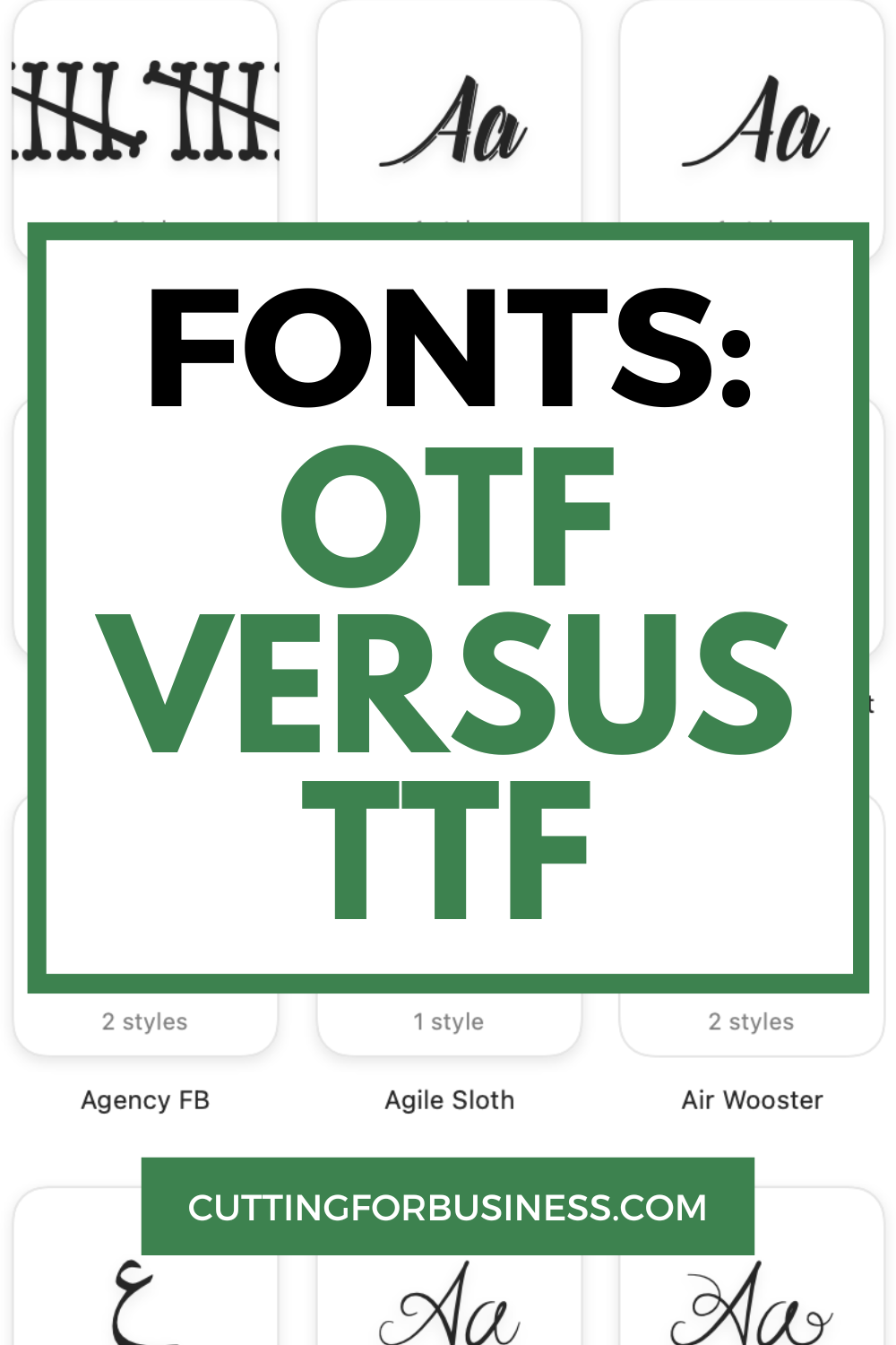 Fonts: OTF versus TTF - What is the Difference? - cuttingforbusiness.com