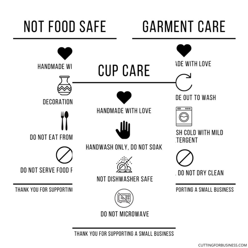 Printable Care Cards Cutting For Business