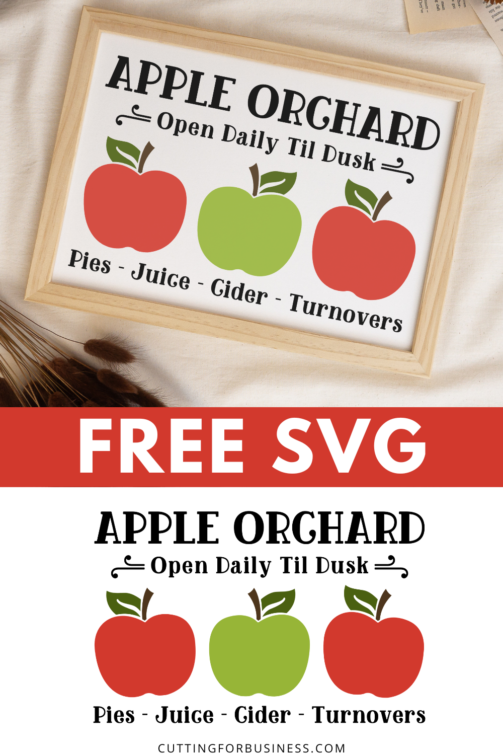 Free Apple Orchard SVG Cut File - cuttingforbusiness.com.