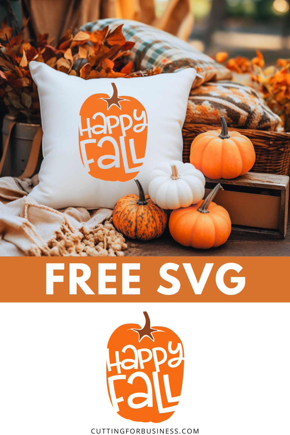Free Happy Fall SVG Cut File - cuttingforbusiness.com.