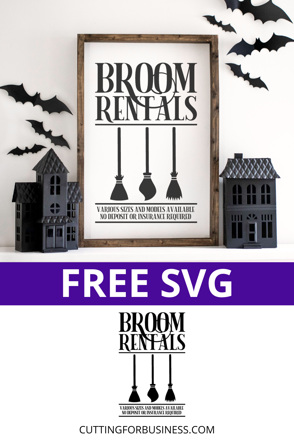 Free Broom Rentals SVG - cuttingforbusiness.com