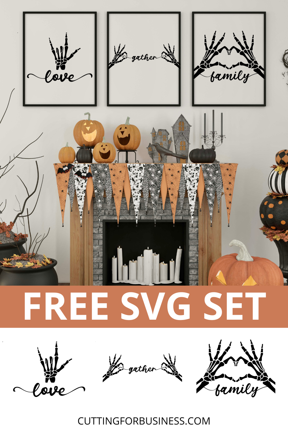 Free Skeleton Hands SVG - cuttingforbusiness.com